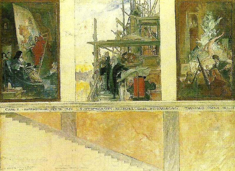 Carl Larsson ur sveriges konsthistoria France oil painting art